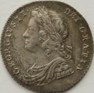 SHILLINGS 1728  GEORGE II PLAIN RARE GEF