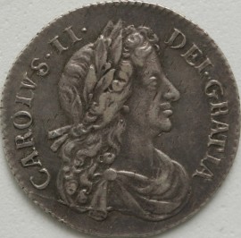 SIXPENCES 1683  CHARLES II  NEF