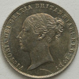 SIXPENCES 1867  VICTORIA DIE NO 7 SMALL SCRATCH ON OBVERSE  NUNC
