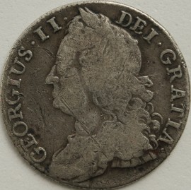 SHILLINGS 1745  GEORGE II ROSES GF