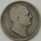 HALF CROWNS 1836  WILLIAM IV 6 OVER 5 RARE NF/F