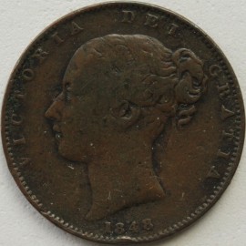 FARTHINGS 1848  VICTORIA  GF