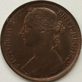 PENNIES 1887  VICTORIA  UNC T