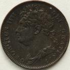 FARTHINGS 1823  GEORGE IV ROMAN I IN DATE RARE GF