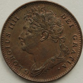 FARTHINGS 1826  GEORGE IV 1ST BUST GEF