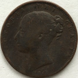 FARTHINGS 1849  VICTORIA RARE F