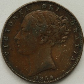 FARTHINGS 1854  VICTORIA  GF