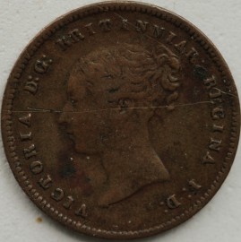 HALF FARTHINGS 1856  VICTORIA LARGE DATE RARE NVF