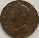 HALFPENCE 1729  GEORGE II NEF