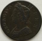 HALFPENCE 1739  GEORGE II VF