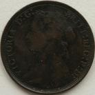 HALFPENCE 1880  VICTORIA SCARCE GF