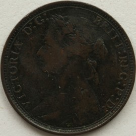 HALFPENCE 1880  VICTORIA SCARCE GF