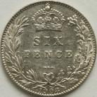 SIXPENCES 1908  EDWARD VII SCARCE BU