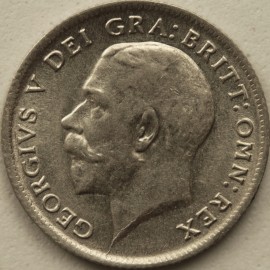 SIXPENCES 1920  GEORGE V 50% SILVER UNC LUS