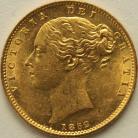 SOVEREIGNS 1852  VICTORIA LONDON SHIELD NUNC LUS