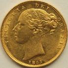 SOVEREIGNS 1853  VICTORIA LONDON SHIELD GEF