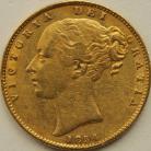 SOVEREIGNS 1854  VICTORIA WW INCUSE GVF