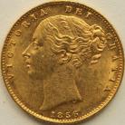 SOVEREIGNS 1856  VICTORIA LONDON SHIELD NUNC LUS