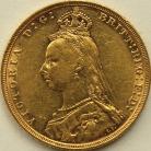 SOVEREIGNS 1893  VICTORIA JUBILEE HEAD MELBOURNE GVF