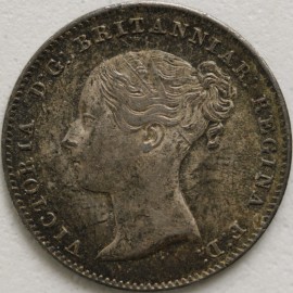 THREEPENCES SILVER 1859  VICTORIA TYPE A1 UNC T