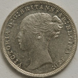 THREEPENCES SILVER 1870  VICTORIA  GEF