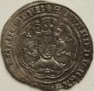 EDWARD III 1356 -1361 EDWARD III GROAT 4TH COINAGE PRE-TREATY PERIOD ANNULET ON REVERSE SERIES G LONDON MINT MM CROSS 3 EDGE CHIP GVF