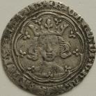 RICHARD II 1377 -1379 RICHARD II GROAT TYPE II NEW LETTERING RETROGRADE Z BEFORE FRANC LONDON MM CROSS PATTEE SCARCE NVF