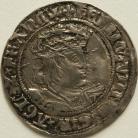 HENRY VIII 1526 -1544 HENRY VIII GROAT. 2ND COINAGE. LAKER BUST D. LARGE FACE WITH ROMAN NOSE. MM LIS NICE PORTRAIT GVF