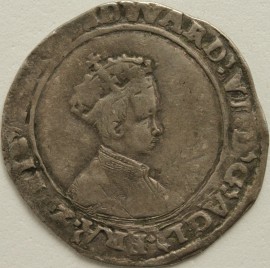 EDWARD VI 1549  EDWARD VI SHILLING 2ND PERIOD DEBASED COINAGE SOUTHWARK MINT MM Y  NVF