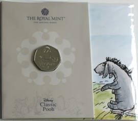 FIFTY PENCE 2022  ELIZABETH II WINNIE THE POOH SERIES - EEYORE PACK BU