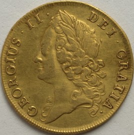 TWO GUINEAS 1739  GEORGE II GEORGE II INTERMEDIATE HEAD S3668 GVF