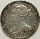 SHILLINGS 1709  ANNE 3RD BUST PLAIN NEF