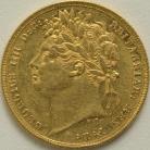 SOVEREIGNS 1822  GEORGE IV LAUREATE HEAD GVF