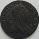 HALFPENCE 1774  GEORGE III SCARCE NF