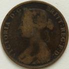 HALFPENCE 1863  VICTORIA LARGE 3 F292 GF