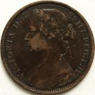 PENNIES 1874  VICTORIA F70 WIDE DATE VF