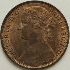 PENNIES 1875  VICTORIA WIDE DATE F82 TINY DIE FLAW  UNC LUS