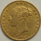 HALF SOVEREIGNS 1859  VICTORIA 2ND BUST GVF