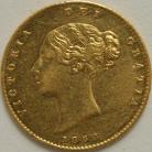 HALF SOVEREIGNS 1852  VICTORIA SCARCE NEF