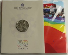 FIFTY PENCE 2022  ELIZABETH II 50 YEARS OF PRIDE PACK BU