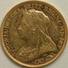 HALF SOVEREIGNS 1893  VICTORIA VEILED HEAD LONDON SCARCE GEF