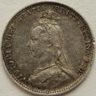 THREEPENCES SILVER 1889  VICTORIA VF