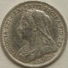 THREEPENCES SILVER 1901  VICTORIA NEF