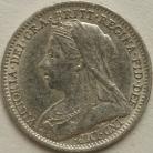 THREEPENCES SILVER 1901  VICTORIA NEF