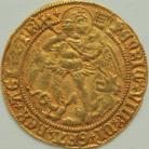 HAMMERED GOLD 1509 -1526 HENRY VIII ANGEL. ST.MICHAEL SLAYING DRAGON. REVERSE SHIP SAILING RIGHT. H AND ROSE EITHER SIDE OF CROSS. MM PORTCULLIS GVF