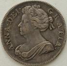 SHILLINGS 1702  ANNE PLUMES VERY SCARCE GVF/NEF