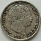 SHILLINGS 1818  GEORGE III VERY SCARCE SCRATCHES ABOVE HEAD GVF
