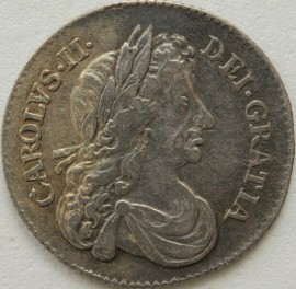 SIXPENCES 1676  CHARLES II SMALL 7 EXTREMELY RARE NVF
