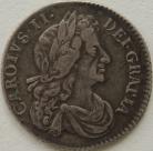 SIXPENCES 1683  CHARLES II DRAPED BUST VF