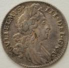 SIXPENCES 1695  WILLIAM III 1ST BUST EARLY HARP VERY SCARCE VF/GVF